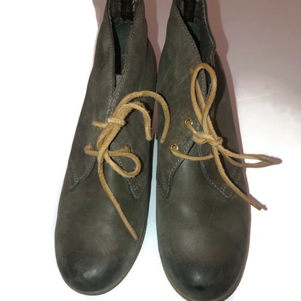 Sperry Top Sider Boots Womens Harlow Wedge Booties Brown Leather Sz 8M